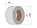 Taśma polipropylenowa PP 19mm 0,9mm 1100m - wymiary